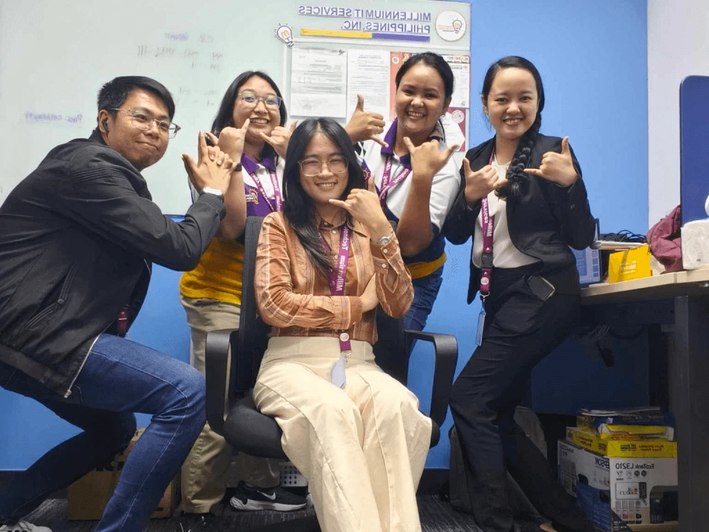 MTS colleagues celebrating together, from the published photo collection