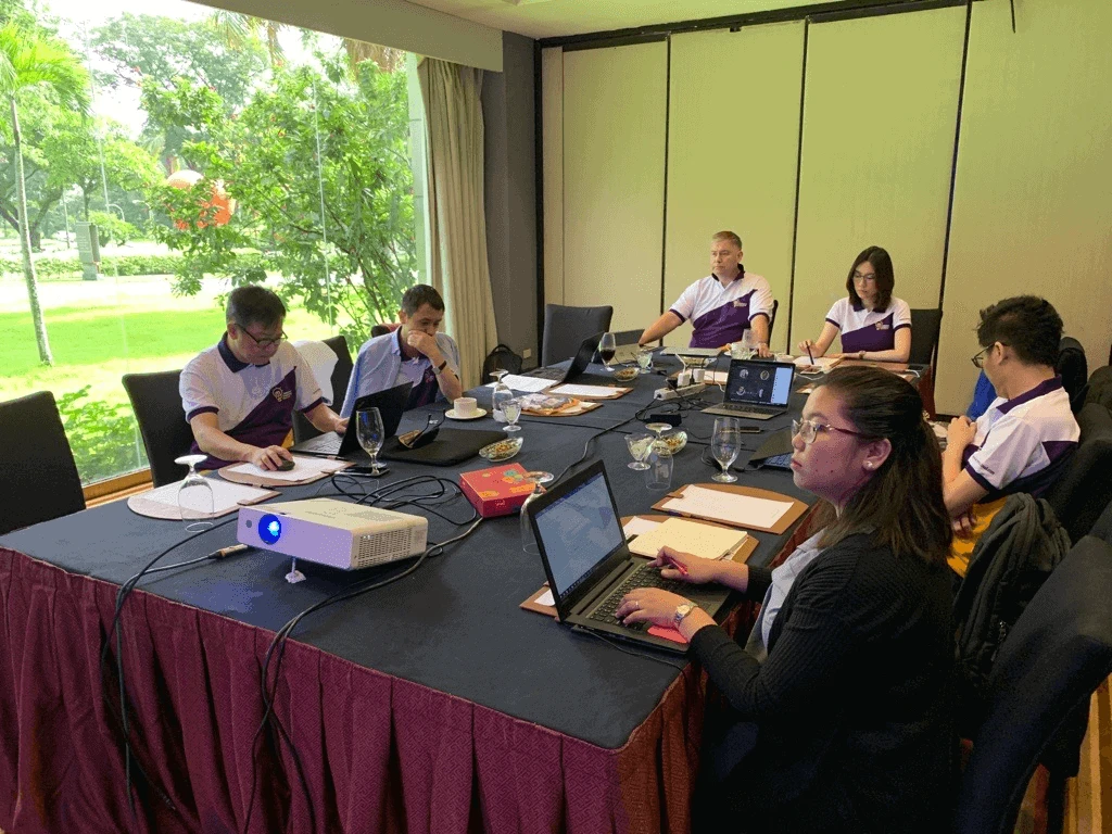MTS colleagues in a meeting, from the corporate website